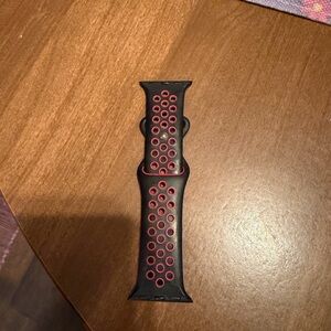 Black and Red Perforated Sport Watch Band